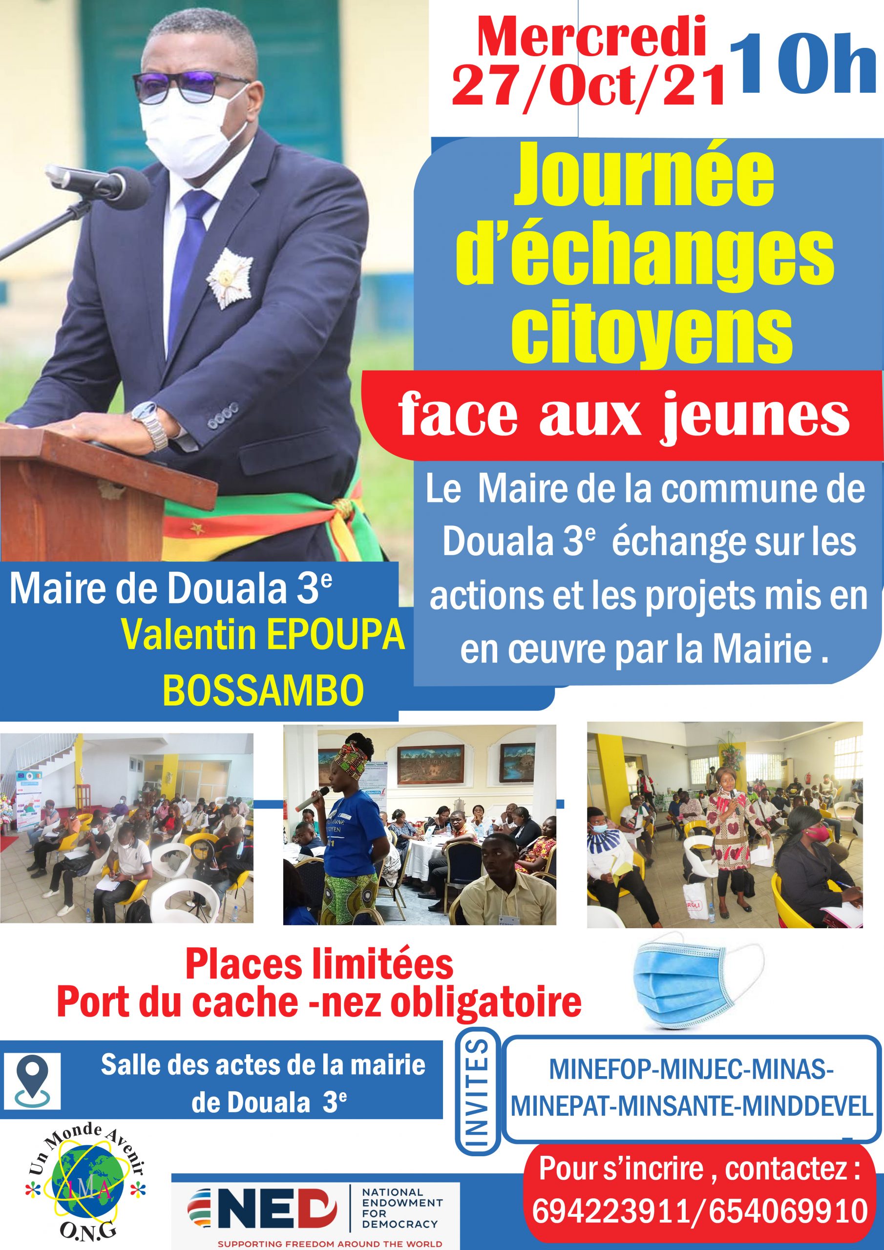 Journée d’Echange Citoyen (le maire de Douala 3eme face aux jeunes de sa localité)