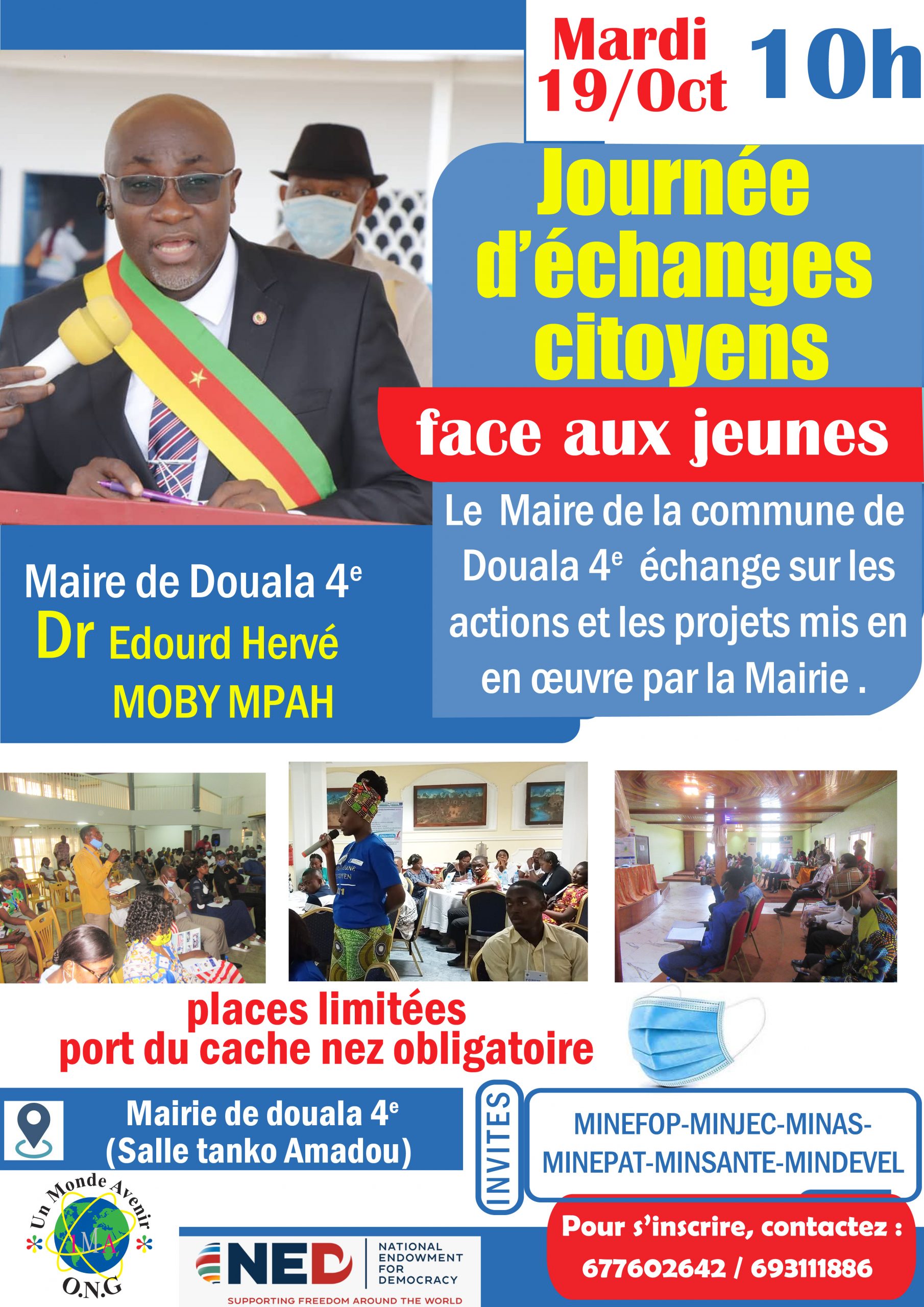 Journée d’Echange Citoyen (le maire de Douala 4eme face aux jeunes de sa localité)